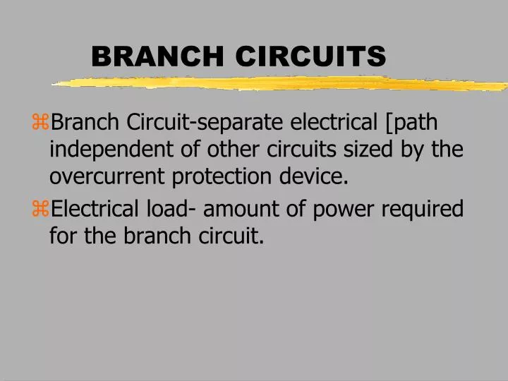 branch circuits