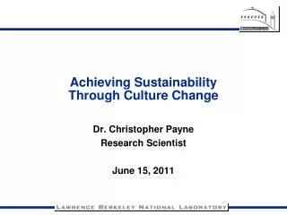 Achieving Sustainability Through Culture Change