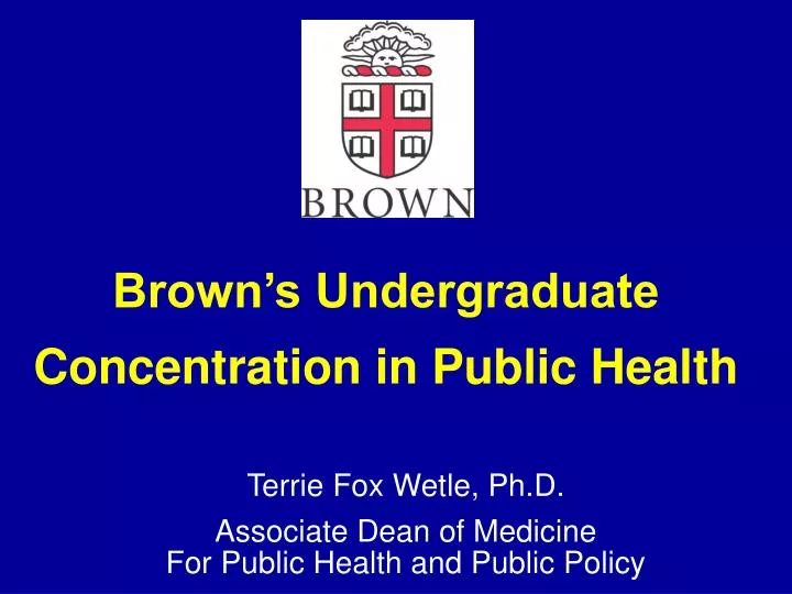 brown s undergraduate concentration in public health