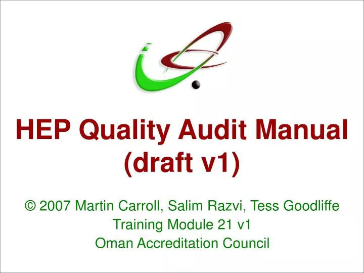 hep quality audit manual draft v1
