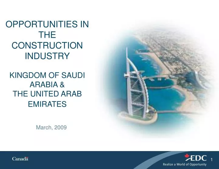 opportunities in the construction industry kingdom of saudi arabia the united arab emirates