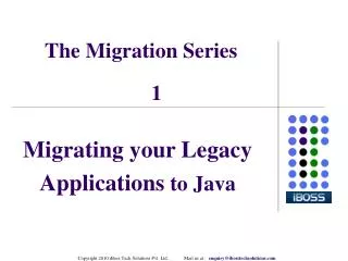 migrating your legacy applications to java