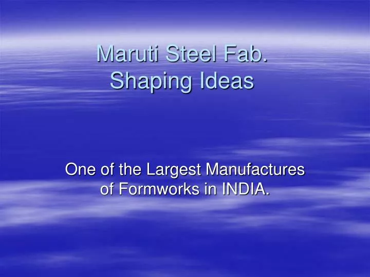 maruti steel fab shaping ideas
