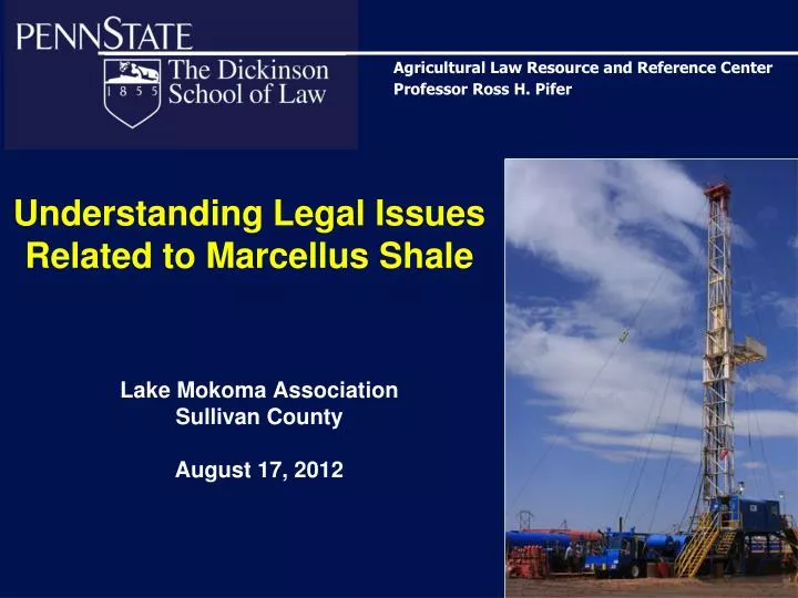 understanding legal issues related to marcellus shale