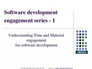 understanding time and material engagement for software deve