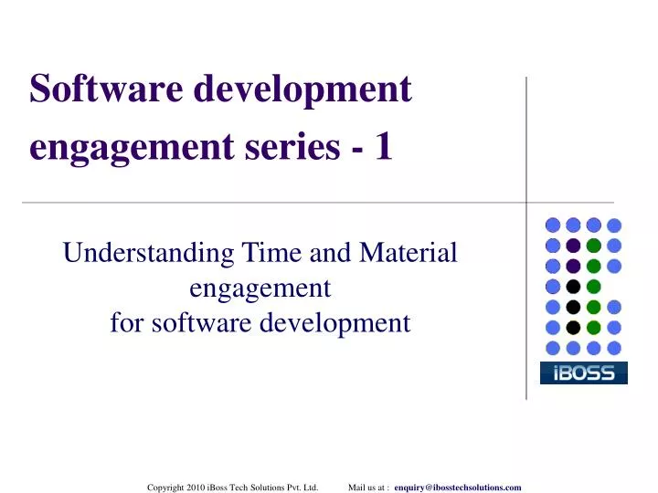 software development engagement series 1