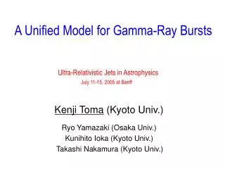 A Unified Model for Gamma-Ray Bursts