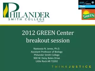 2012 GREEN Center breakout session
