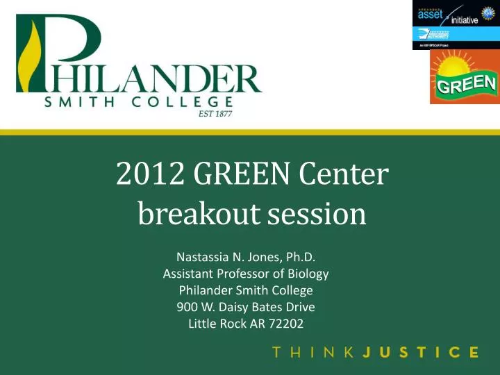 2012 green center breakout session