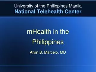 University of the Philippines Manila National Telehealth Center