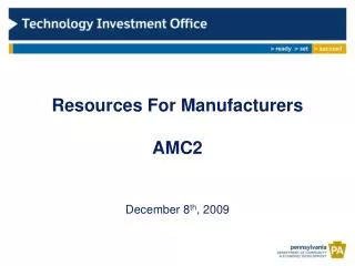 Resources For Manufacturers AMC2