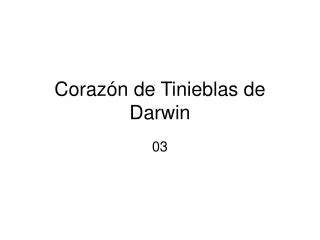 coraz n de tinieblas de darwin