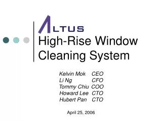 High-Rise Window Cleaning System