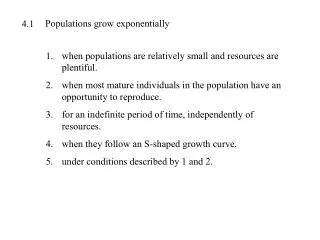 Populations grow exponentially