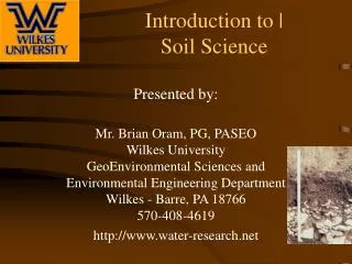 Introduction to | Soil Science
