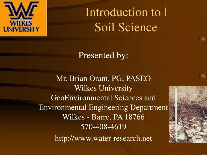 introduction to soil science