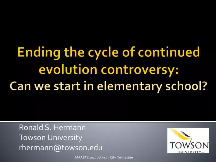 ronald s hermann towson university rhermann@towson edu