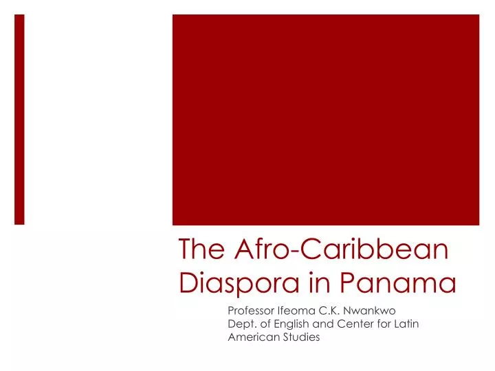 the afro caribbean diaspora in panama