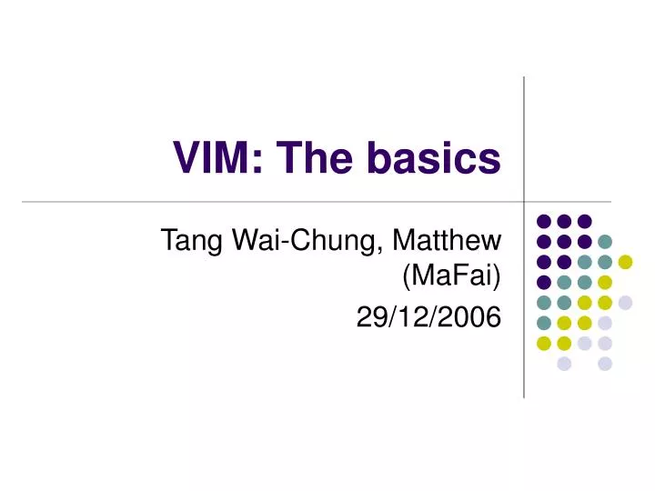 vim the basics