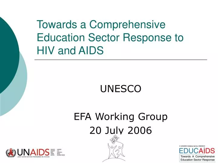 towards a comprehensive education sector response to hiv and aids