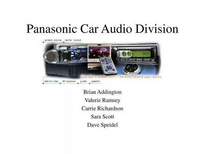 panasonic car audio division