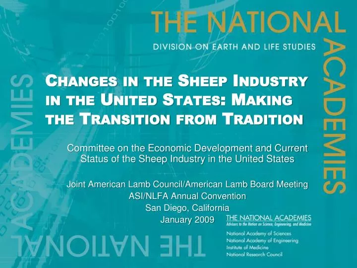 changes in the sheep industry in the united states making the transition from tradition