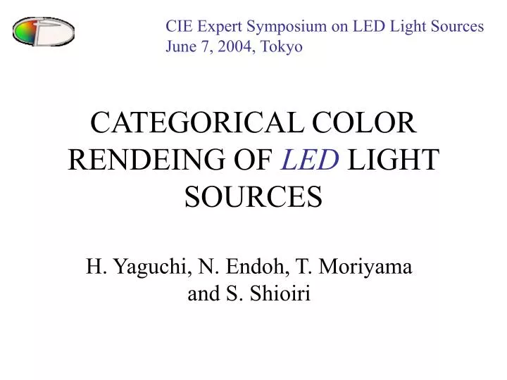 categorical color rendeing of led light sources