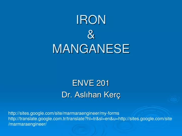 iron manganese