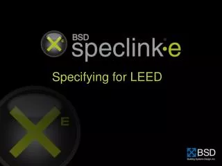 Specifying for LEED