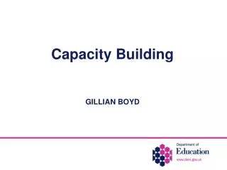 Capacity Building GILLIAN BOYD