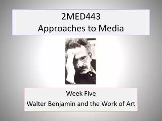 2MED443 Approaches to Media