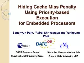 Hiding Cache Miss Penalty Using Priority-based Execution for Embedded Processors