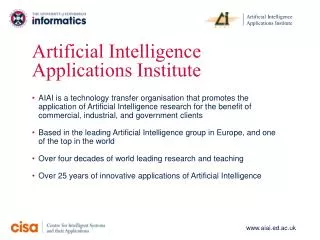 artificial intelligence applications institute