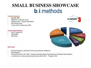 SMALL BUSINESS SHOWCASE