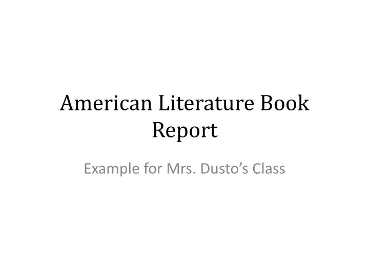 american literature book report