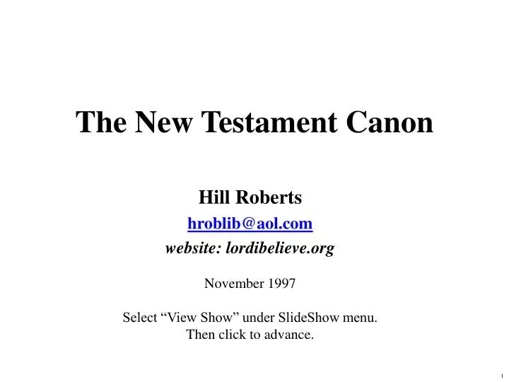 the new testament canon