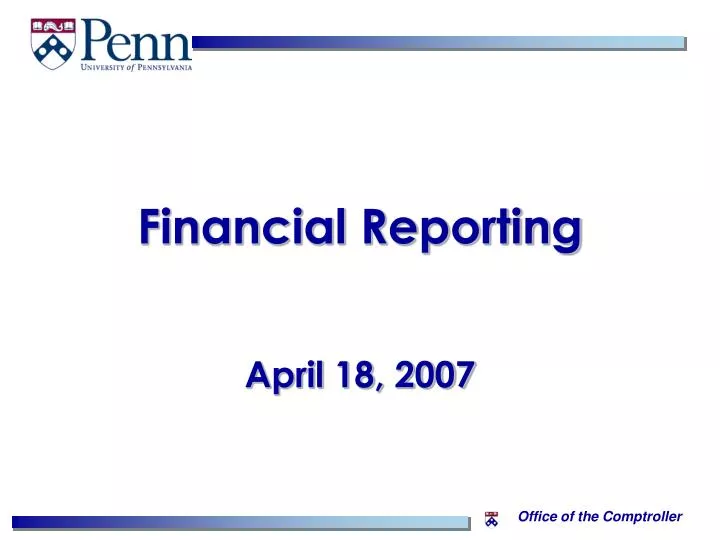 financial reporting