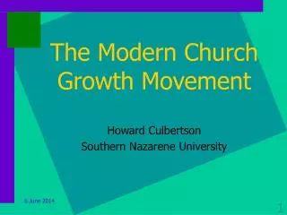 The Modern Church Growth Movement