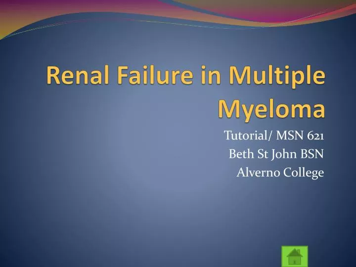 renal failure in multiple myeloma