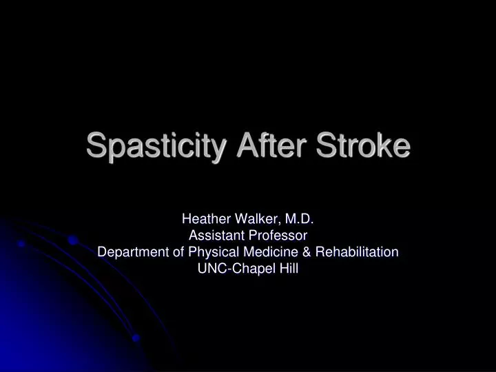spasticity after stroke