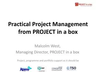 Practical Project Management from PROJECT in a box