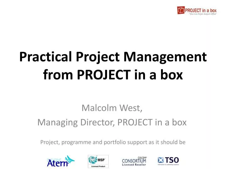 practical project management from project in a box