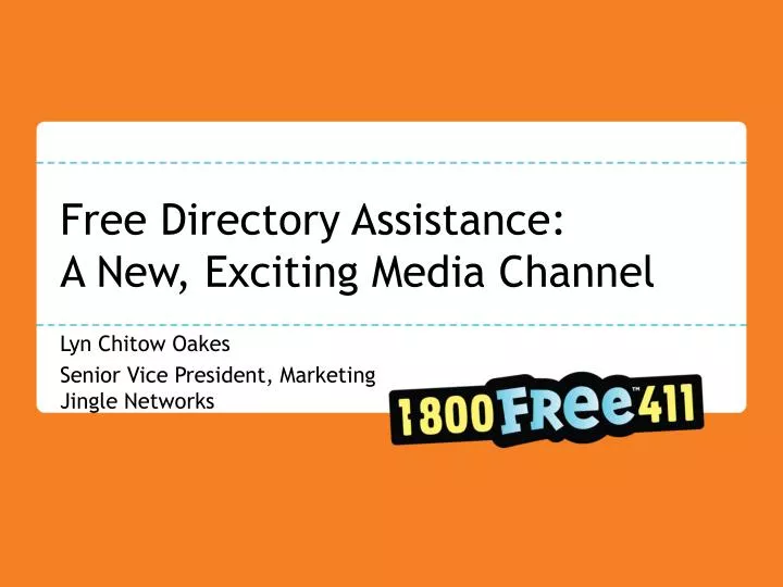 free directory assistance a new exciting media channel