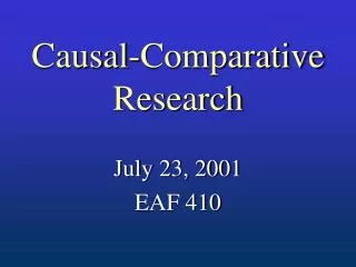 Causal-Comparative Research