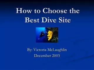 How to Choose the Best Dive Site