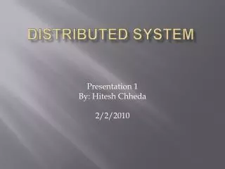Distributed system