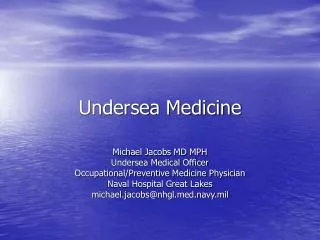 Undersea Medicine