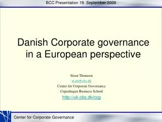 BCC Presentation 19. September 2008