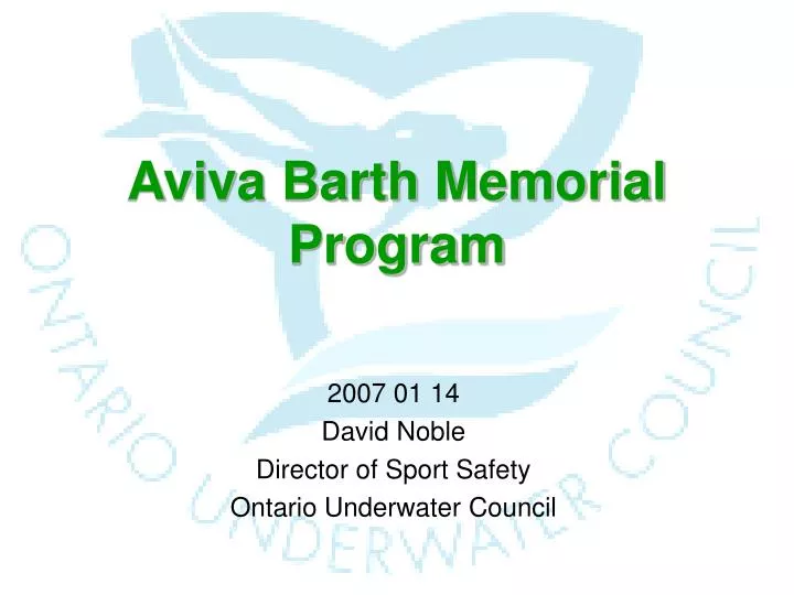 aviva barth memorial program