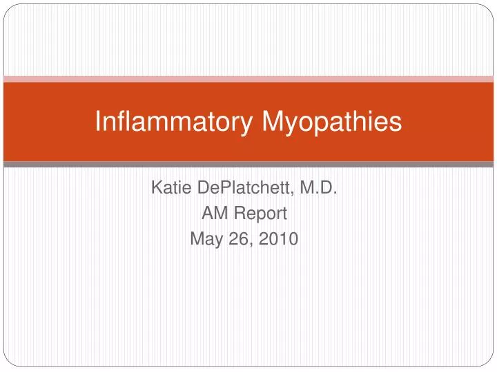 inflammatory myopathies